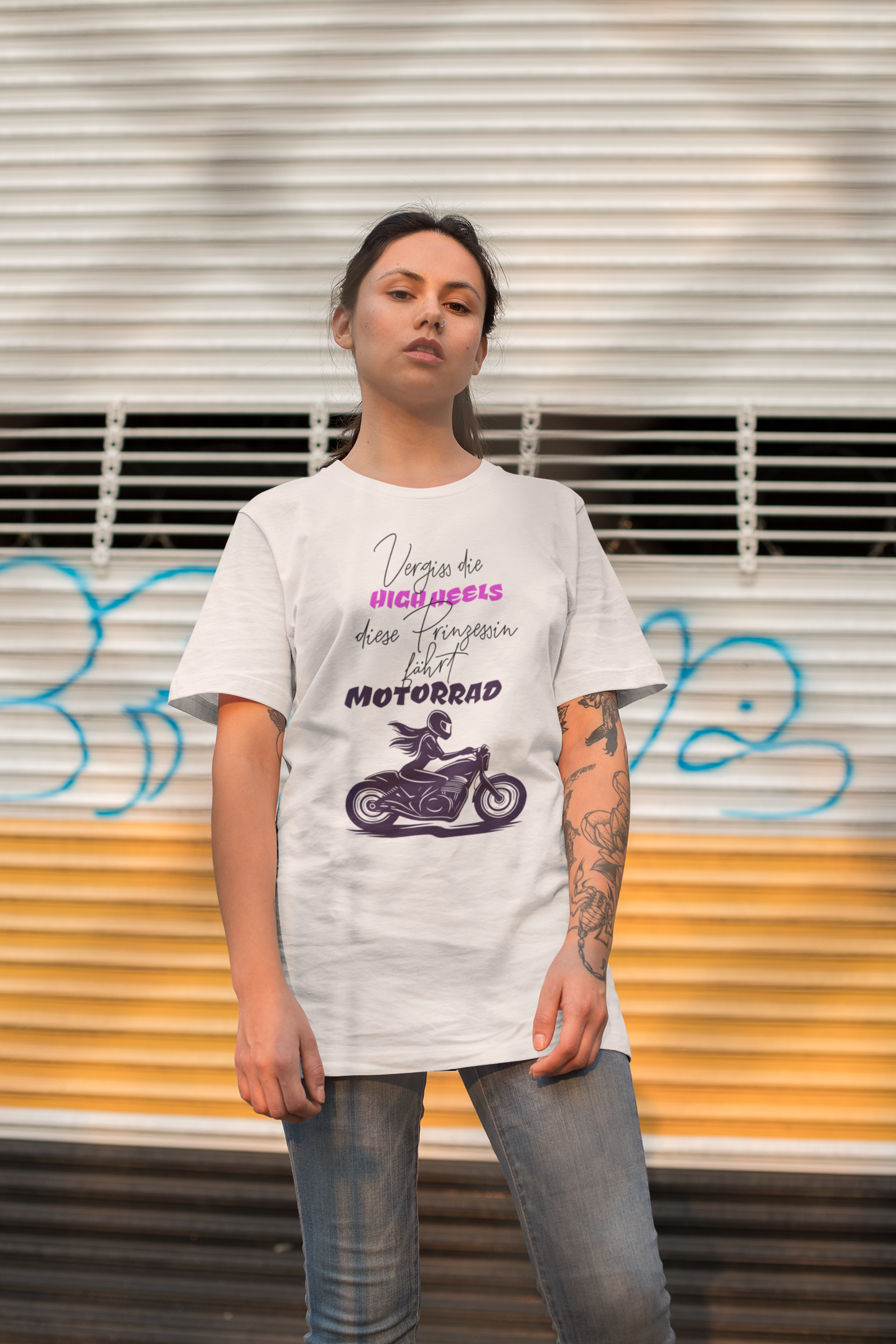 VERGISS DIE HIGHHEELS ... - Oversized Biker Shirt