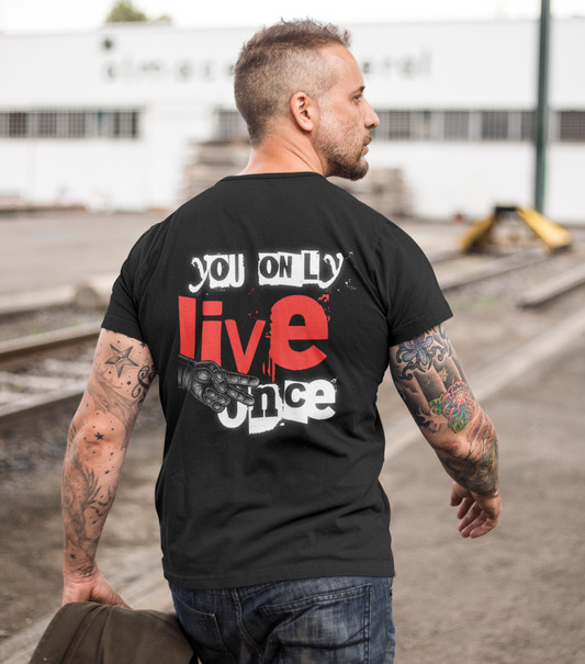 YOU ONLY LIVE ONCE - Bikershirt für Herren